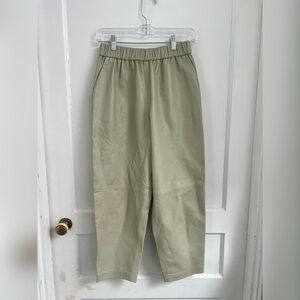 Dusan Leather Lambskin Trousers - Celadon Size XS $2099 LIKE NEW